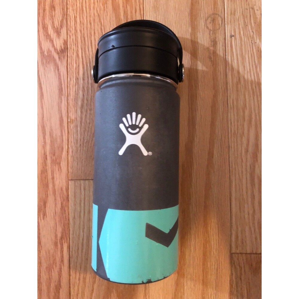 Hydro Flask Wide Mouth‎ Insulated Water Bottle 16OZ - Black-Green